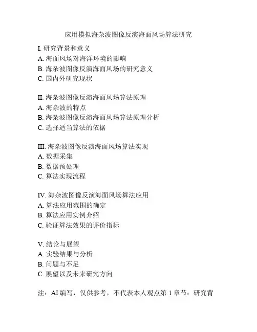 应用模拟海杂波图像反演海面风场算法研究