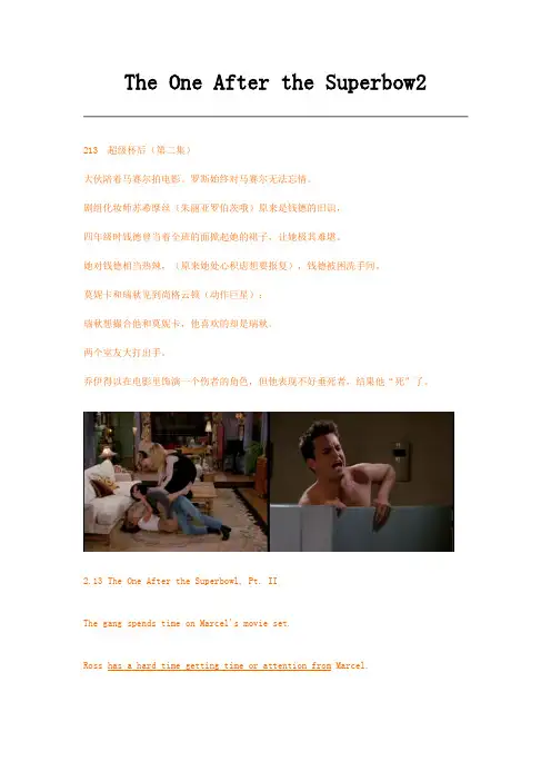 老友记 笔记【213】The One After the Superbow2