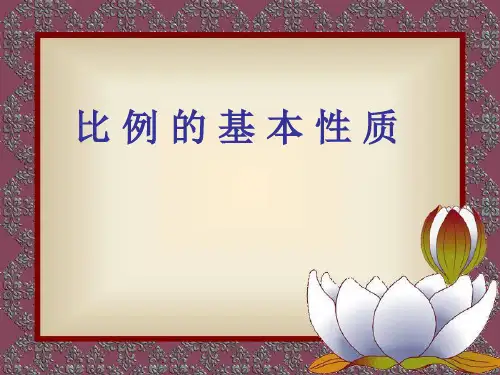 六年级上册数学课件-2.4 比例的基本性质 ｜冀教版 (共13张PPT)