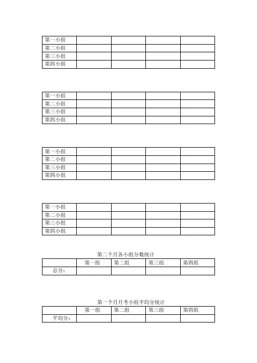 小组合作学习积分表
