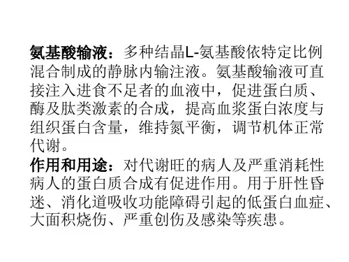 氨基酸及其衍生物在医药中的应用