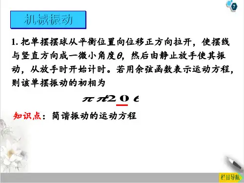 高二物理竞赛机械振动习题课PPT(课件)
