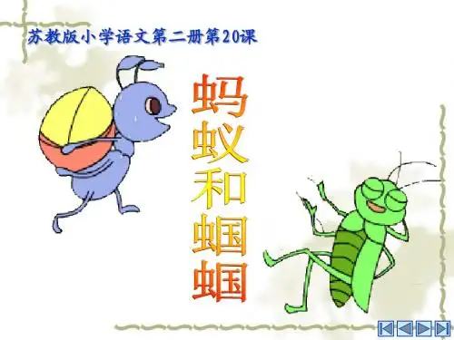 苏教版一年级下册语文《蚂蚁和蝈蝈》课件PPT