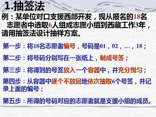 2.1.1简单随机抽样2