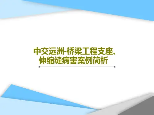 中交远洲-桥梁工程支座、伸缩缝病害案例简析72页PPT