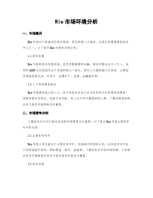 Rio市场环境分析