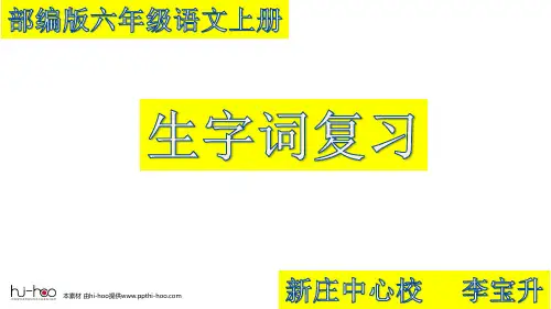 部编版六年级语文上册 生字词复习