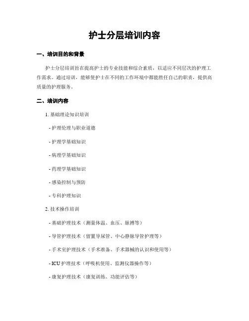 护士分层培训内容