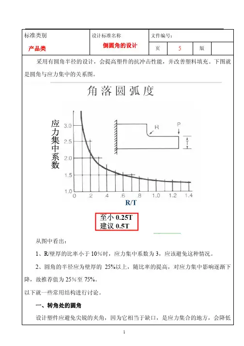 塑胶模具中的倒圆角的设计