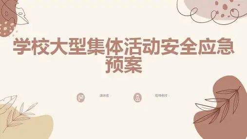 学校大型集体活动安全应急预案