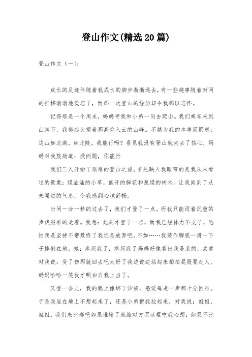 登山作文(精选20篇)