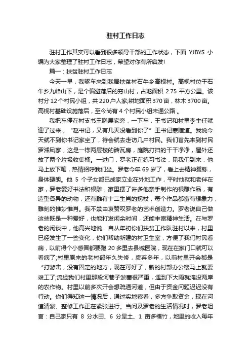 驻村工作日志