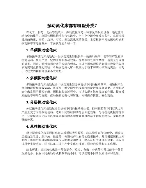 振动流化床都有哪些分类？