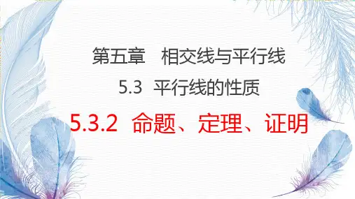 5-3-2命题、定理、证明-2022-2023学年七年级数学下册同步教学课件(人教版)