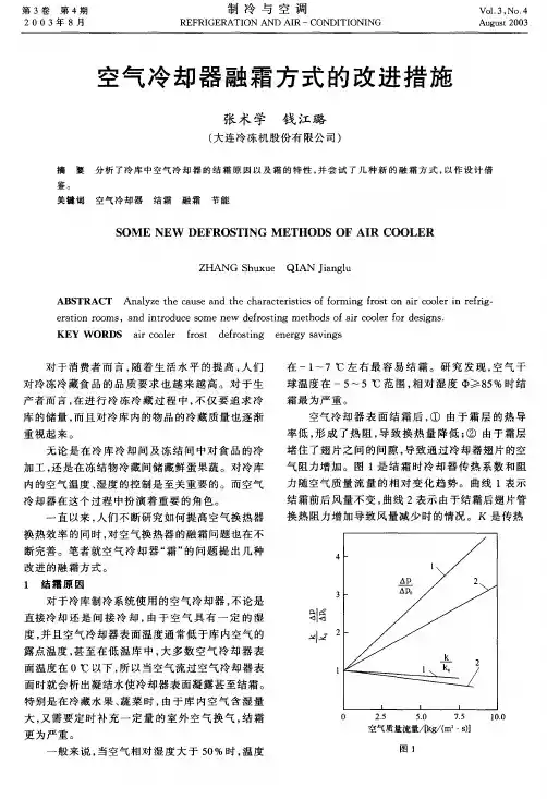 空气冷却器融霜方式的改进措施
