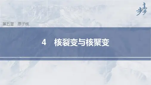 高中物理新教材同步选择性必修第三册 第5章 原子与原子核4 核裂变与核聚变