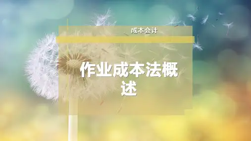 作业成本法概述