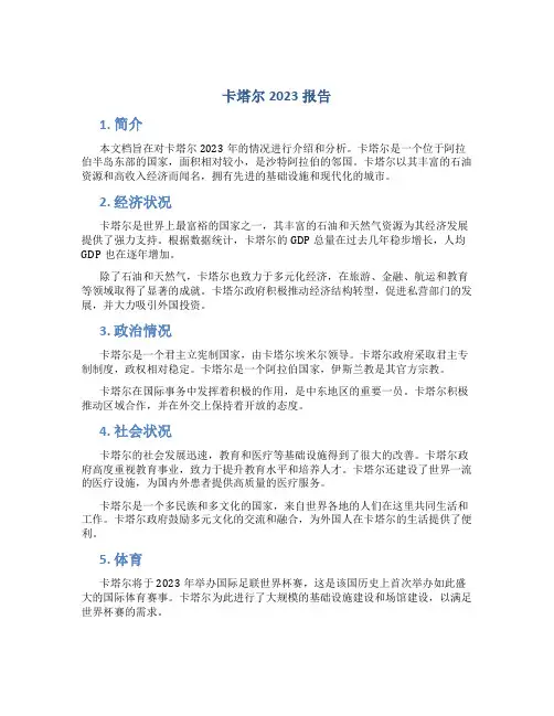 卡塔尔2023报告