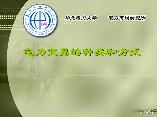 电力交易的种类和方式ppt课件