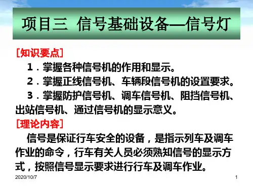 地铁通信与信号信号基础设备信号机.pptx