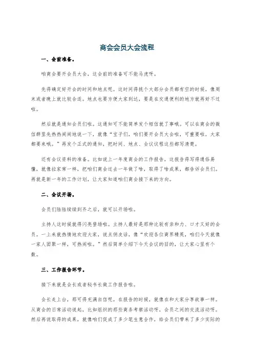 商会会员大会流程