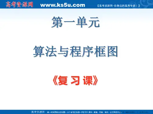 新人教版高二年级数学算法与程序框图复习课