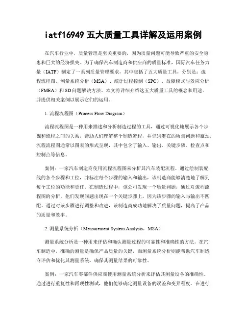 iatf16949五大质量工具详解及运用案例