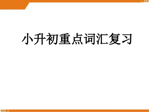 小升初英语重点词汇复习-课件