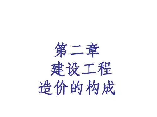 工程项目投资组成ppt课件