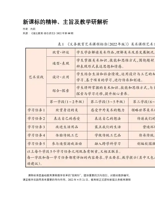 新课标的精神、主旨及教学研解析