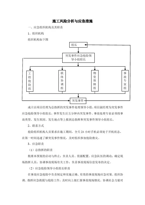 施工风险分析与应急措施