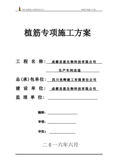 植筋施工方案