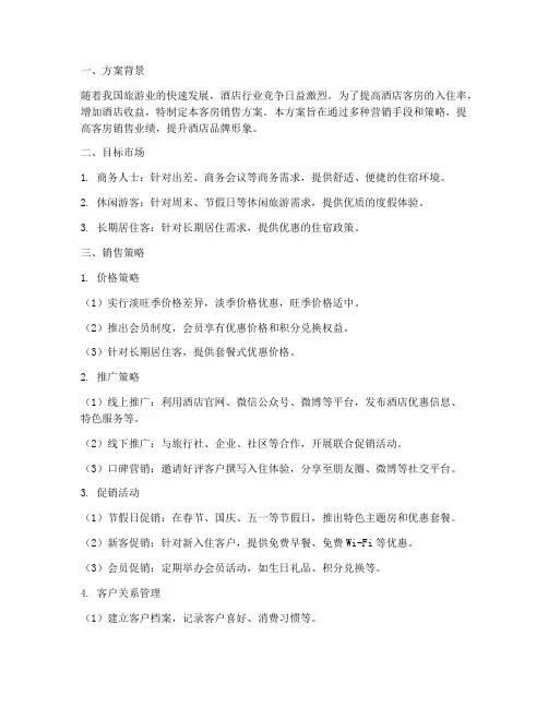 客房销售方案文档