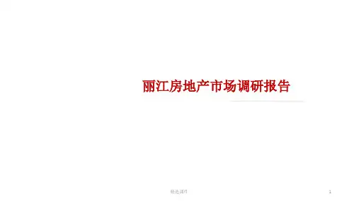 丽江市场调研报告