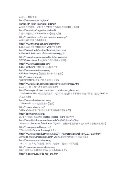 高分子网站