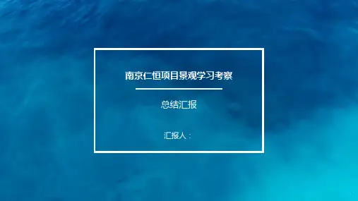 仁恒南京项目学习考察总结(景观)