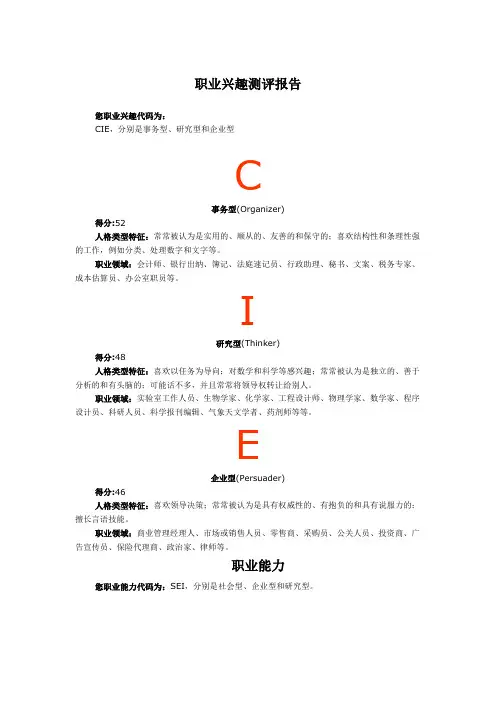 职业测评