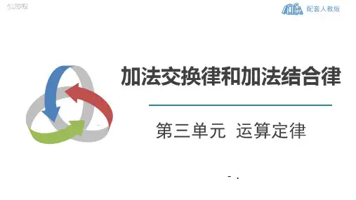 《加法交换律和加法结合律》运算定律PPT课件