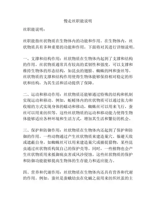 慢走丝职能说明