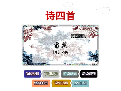 教科版四年级上册语文课件-5.诗四首 第4课时《菊花》元稹
