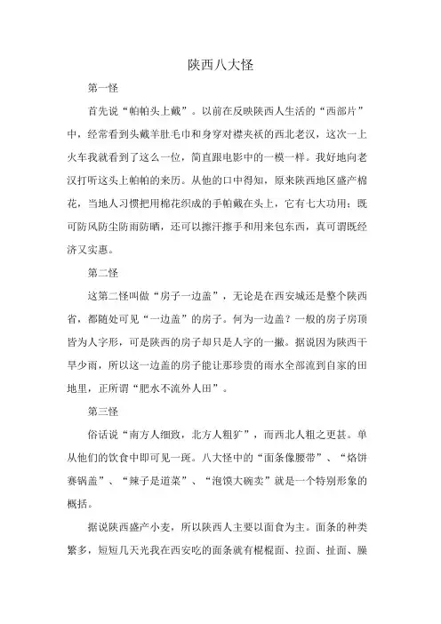 陕西八大怪
