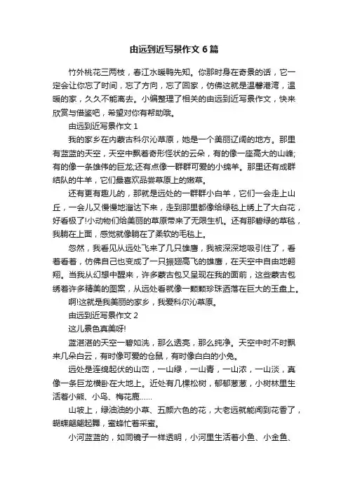 由远到近写景作文6篇