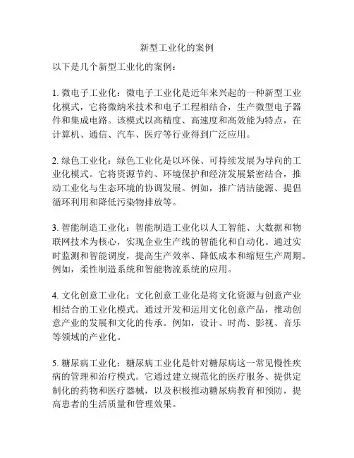 新型工业化的案例