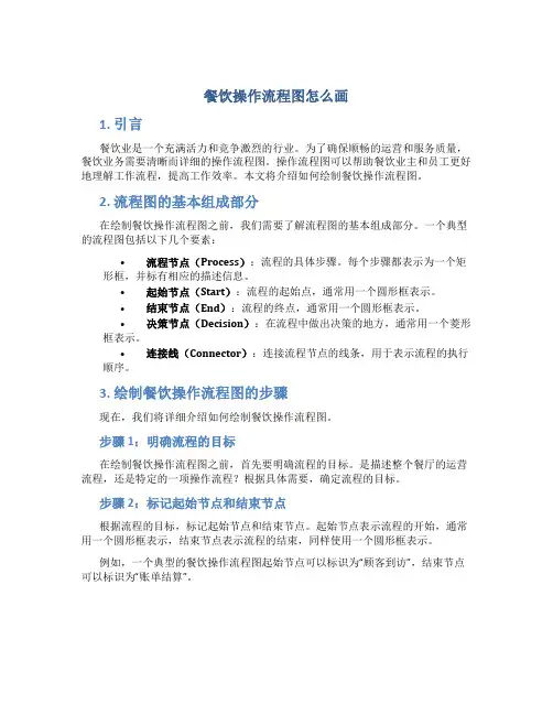 餐饮操作流程图怎么画