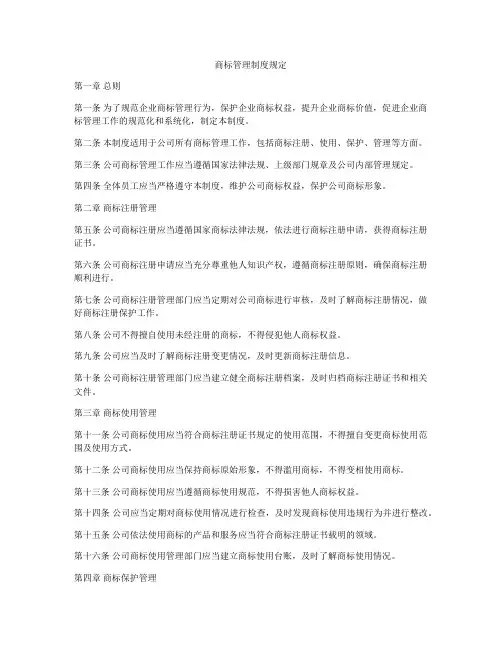 商标管理制度规定