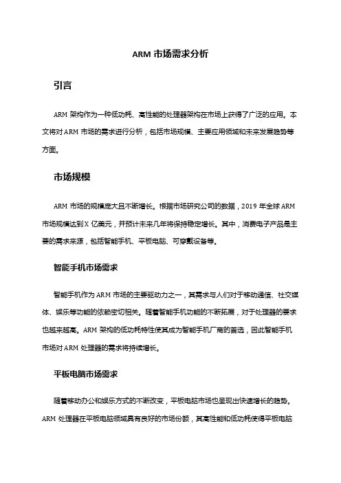 2024年ARM市场需求分析