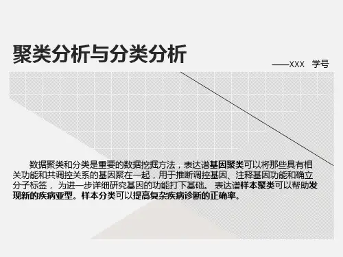 聚类分析与分类分析