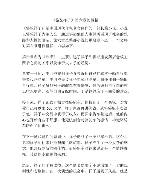 《骆驼祥子》第六章的概括
