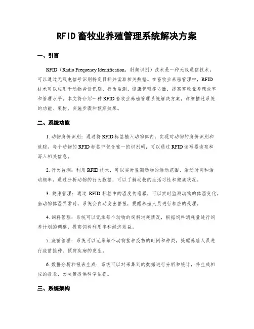 RFID畜牧业养殖管理系统解决方案