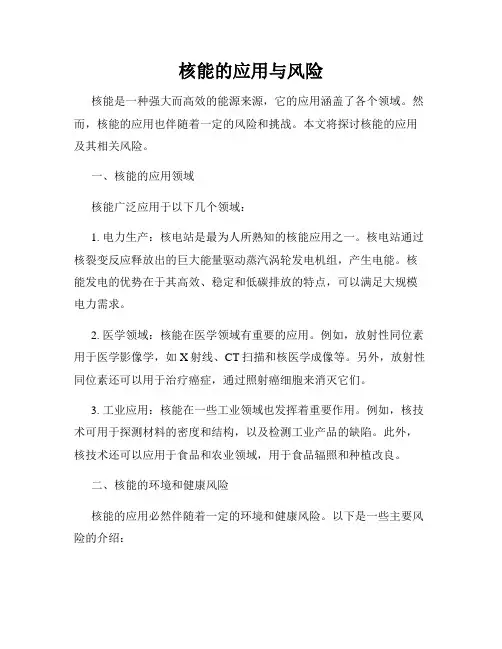 核能的应用与风险